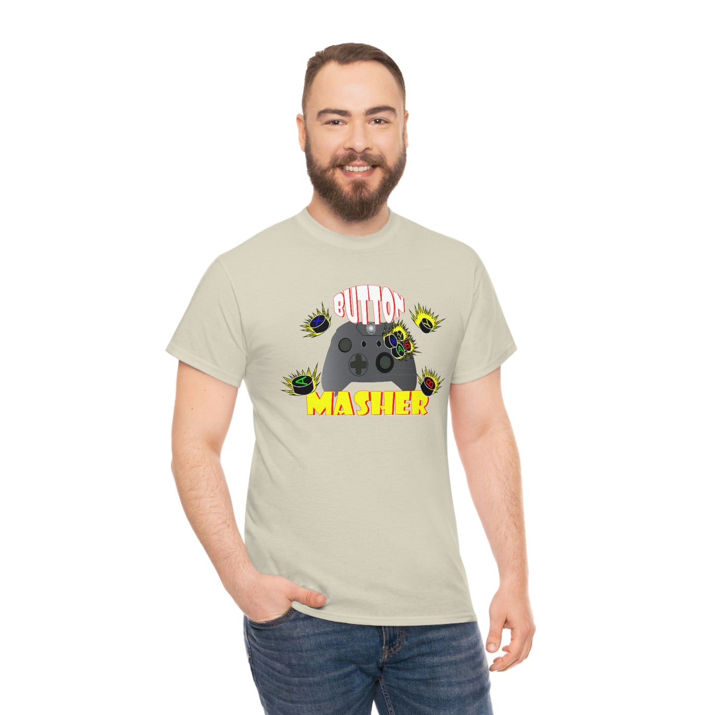 Button Masher [XB}Unisex Heavy Cotton Tee