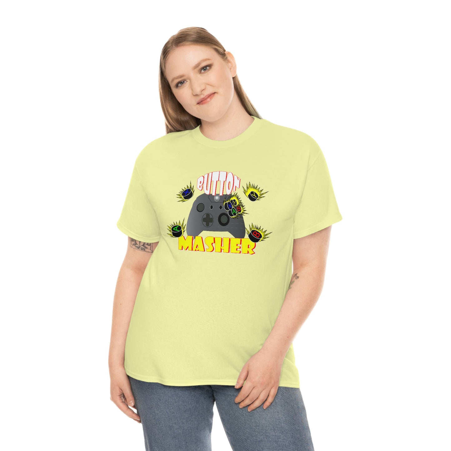Button Masher [XB}Unisex Heavy Cotton Tee