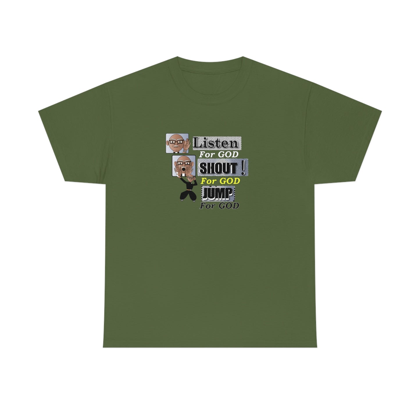 Listen,shout,jumpUnisex Heavy Cotton Tee