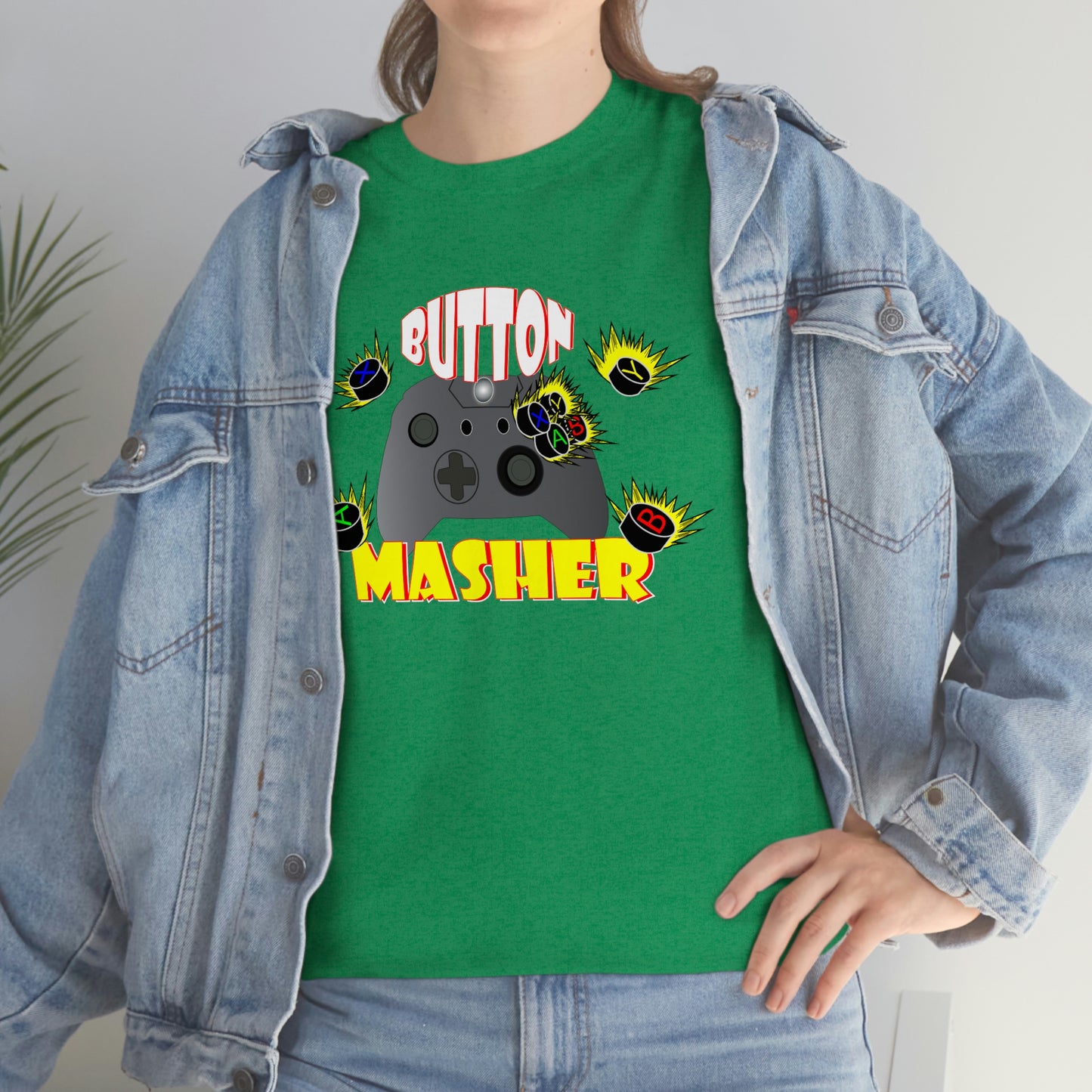 Button Masher [XB}Unisex Heavy Cotton Tee