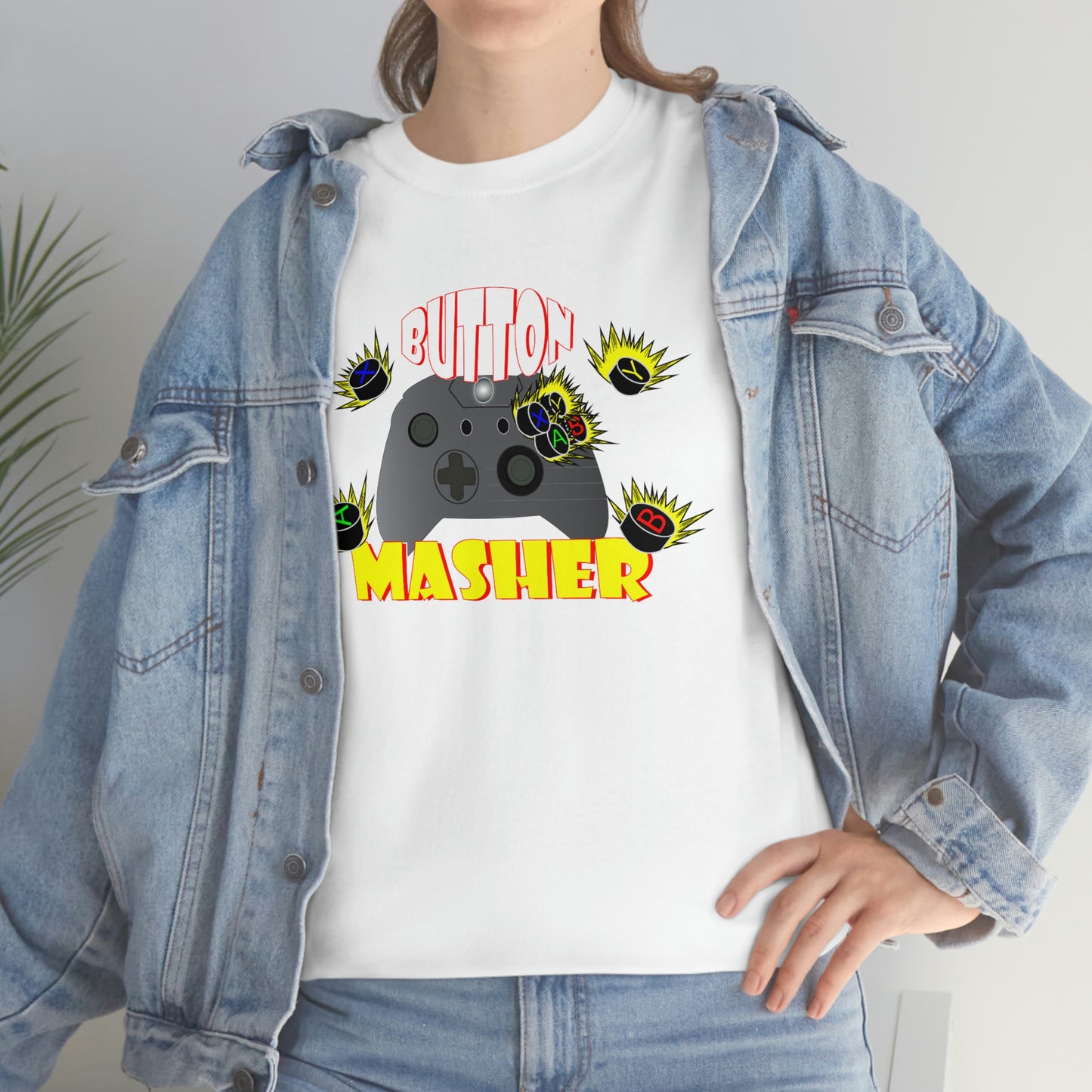 Button Masher [XB}Unisex Heavy Cotton Tee