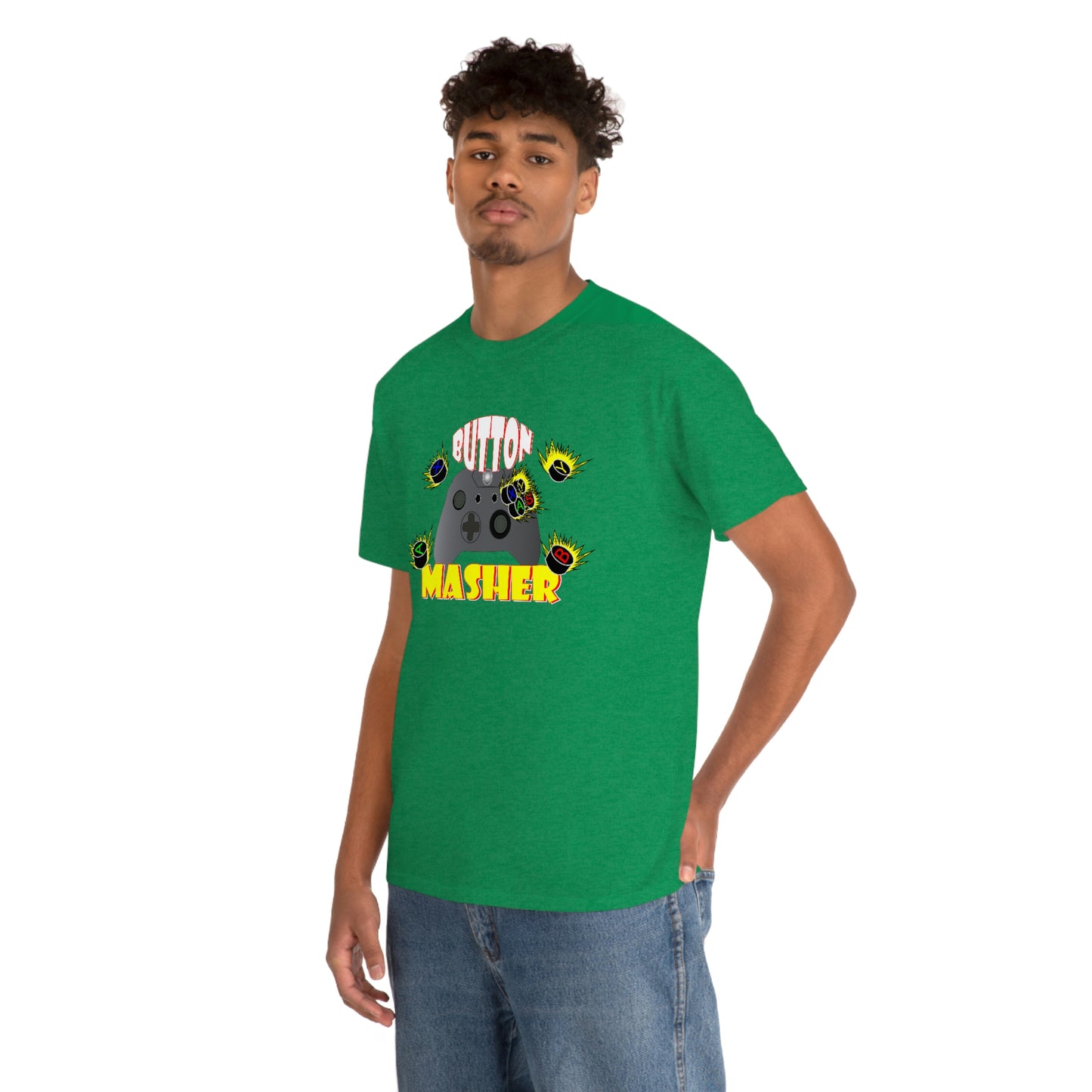 Button Masher [XB}Unisex Heavy Cotton Tee