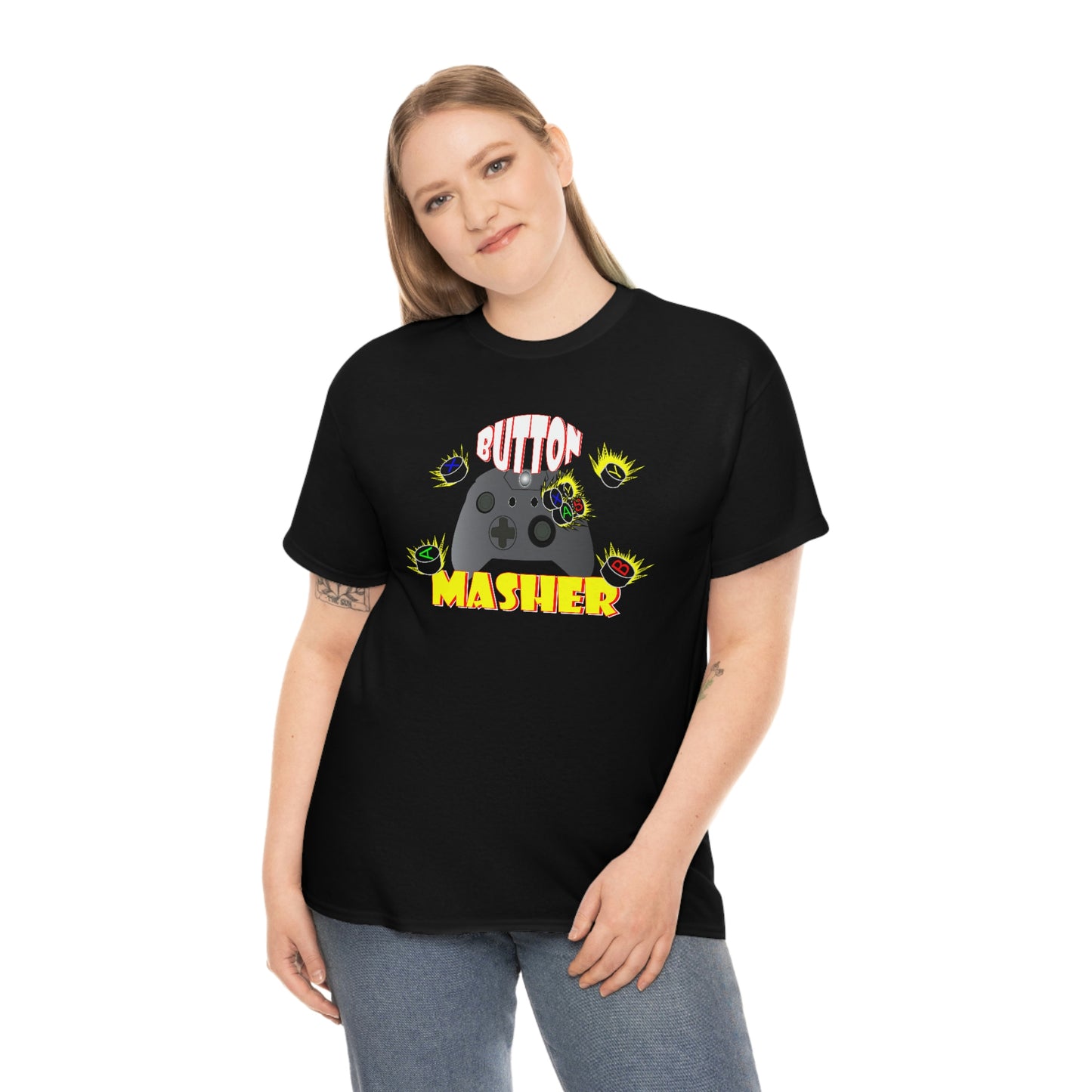 Button Masher [XB}Unisex Heavy Cotton Tee