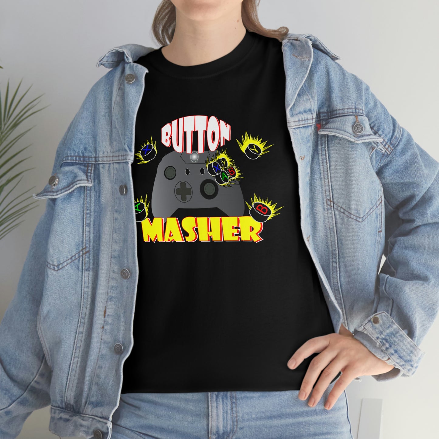 Button Masher [XB}Unisex Heavy Cotton Tee