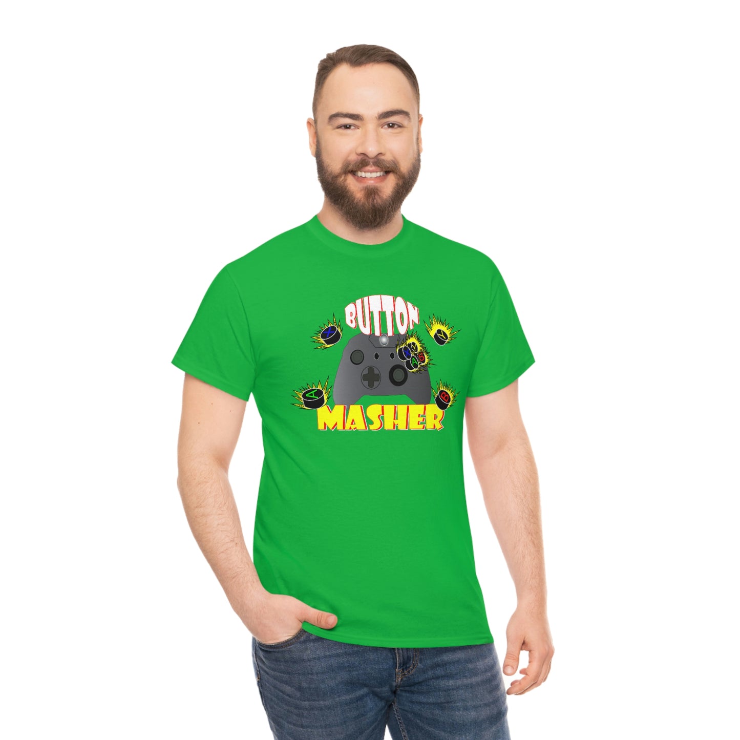 Button Masher [XB}Unisex Heavy Cotton Tee