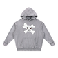 Skully Skull Snow Wash Hand-Frayed Heavyweight  Hoodie