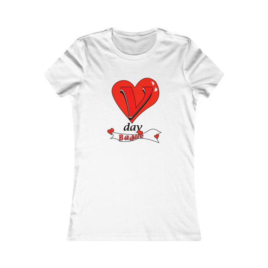 Valentine’s Day Heart Tee — “V Day, Baddie” Women’s Graphic T-Shirt