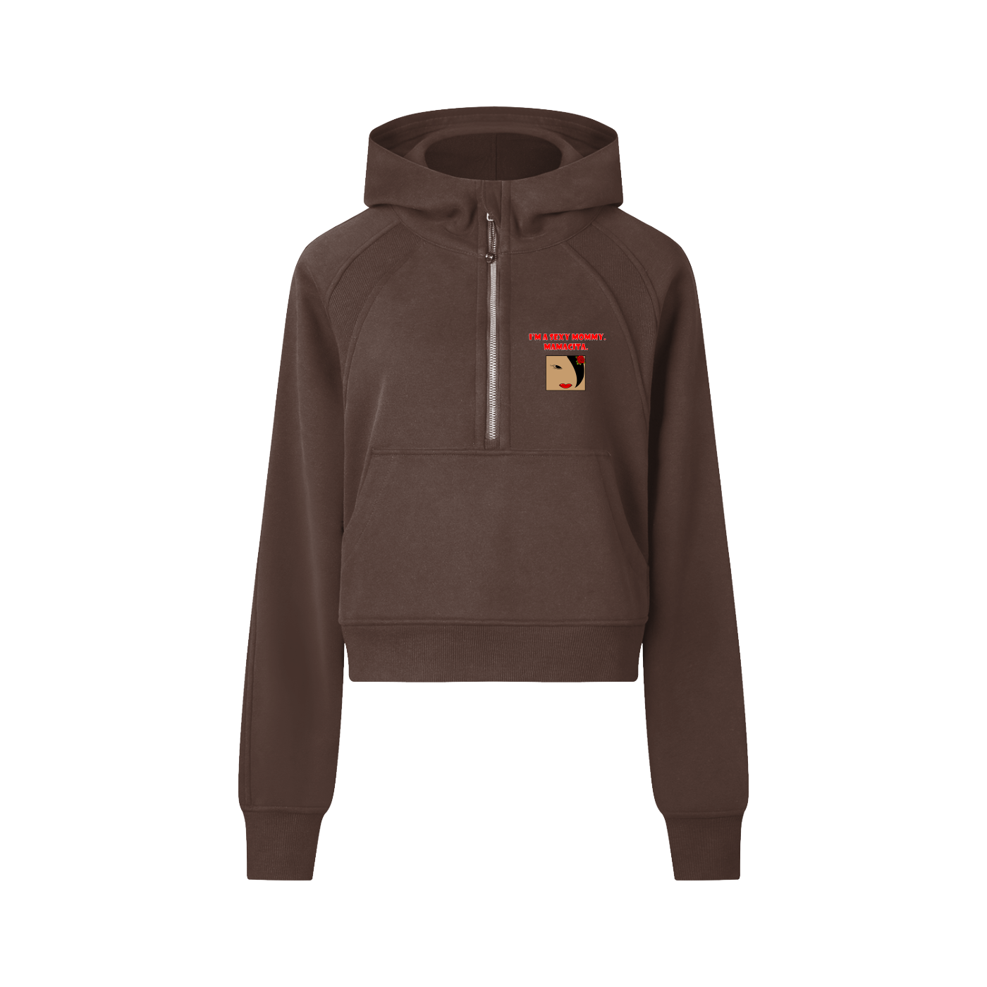 Sexy Mamma Mammacita Cropped Half-Zip Hoodie