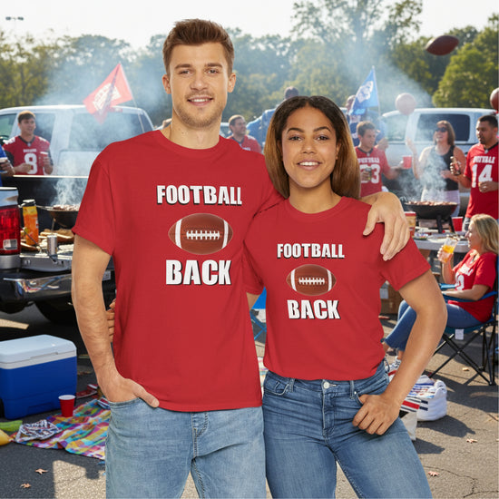 Football Back Unisex Heavy Cotton Tee - Perfect for Game Days, Sports Fans, Tailgating, Gifting, and Casual Wear