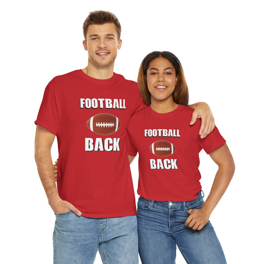 Football Back Unisex Heavy Cotton Tee - Perfect for Game Days, Sports Fans, Tailgating, Gifting, and Casual Wear