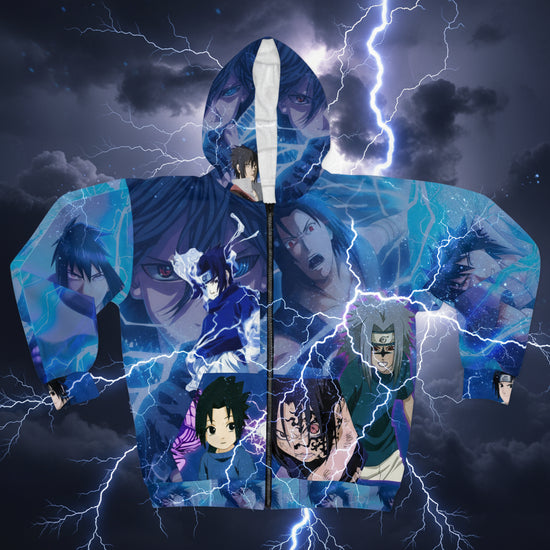 Lighting Ninja Unisex Zip Hoodie (AOP)