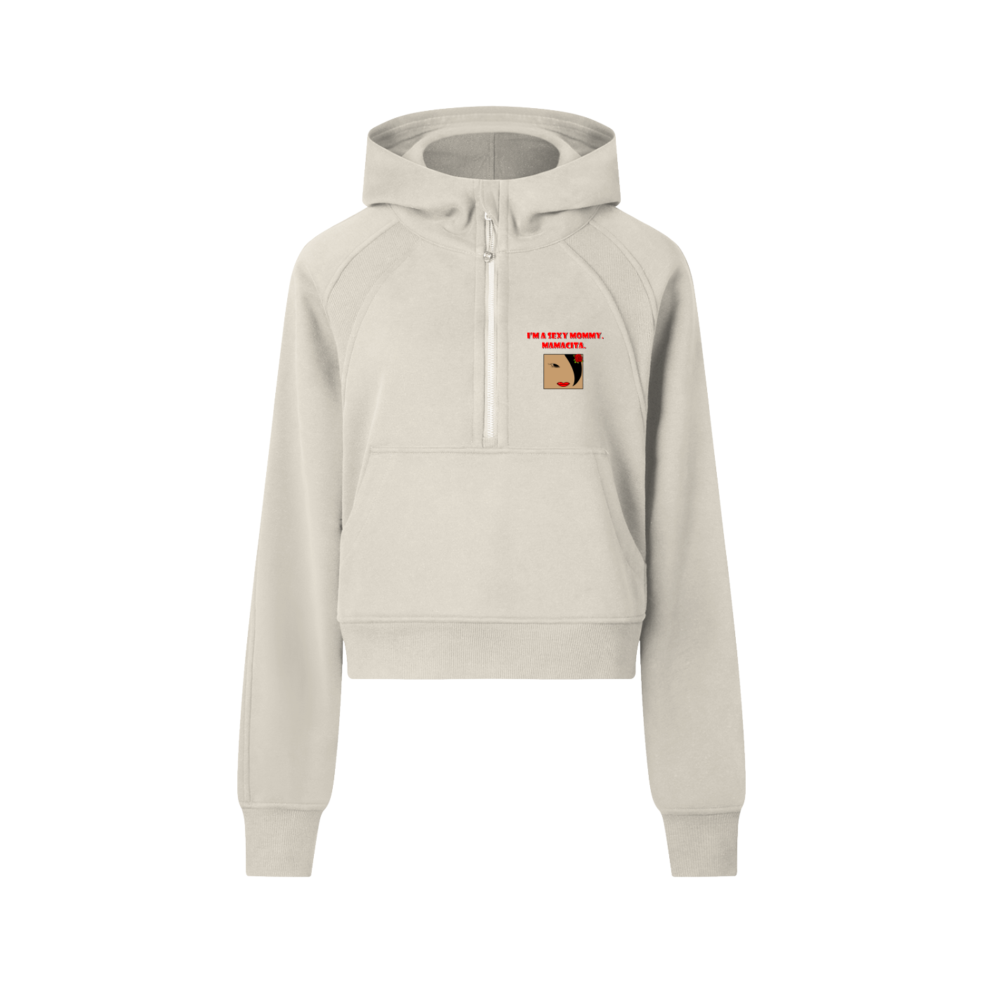Sexy Mamma Mammacita Cropped Half-Zip Hoodie