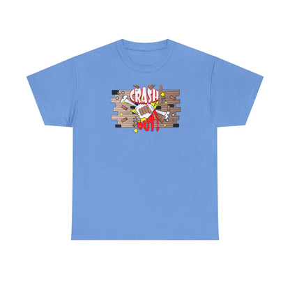 Crash Out Unisex Heavy Cotton Tee - Fun & Playful Graphic T-Shirt
