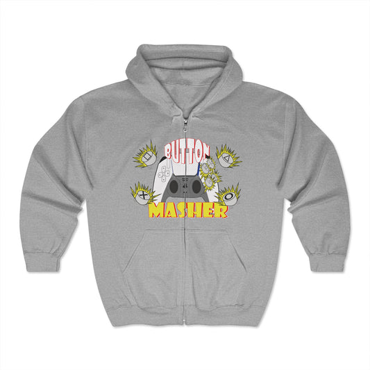 Button Masher Unisex Heavy Blend™ Full Zip Hooded Sweatshirt