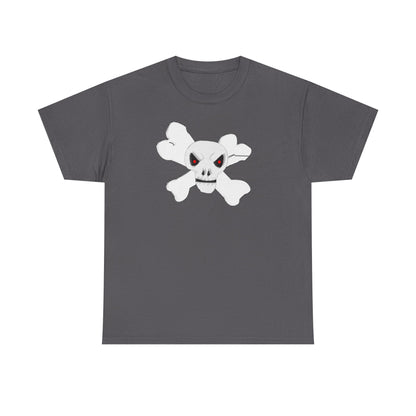 Skully Skull and Crossbones Unisex Heavy Cotton Tee - Edgy Graphic T-Shirt for Rebels