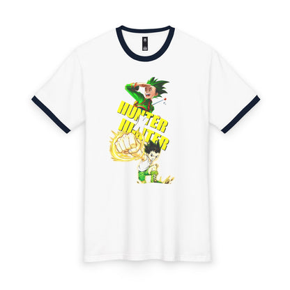 Hunter Fighter Ringer Tee — Gon Anime Graphic T‑Shirt