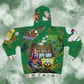 Copy of Unisex Zip Hoodie -[green] Spongebobby 420 Weed Edition Funny