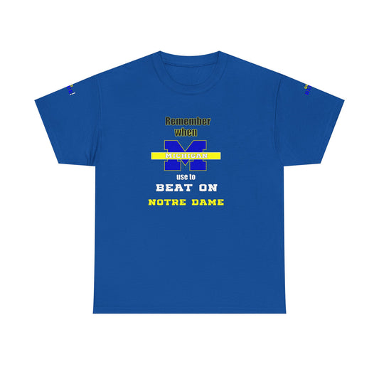 Michigan vs Norte Dame Unisex Tee - Football Rivalry Design
