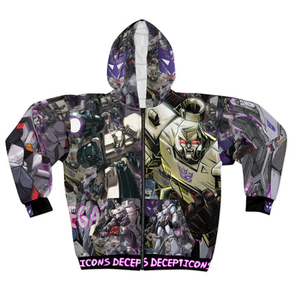 Hail Megs[ver2] Unisex Zip Hoodie (AOP)