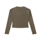 V day baddie Dyed Washed Raglan Long Sleeve Slim T-Shirt