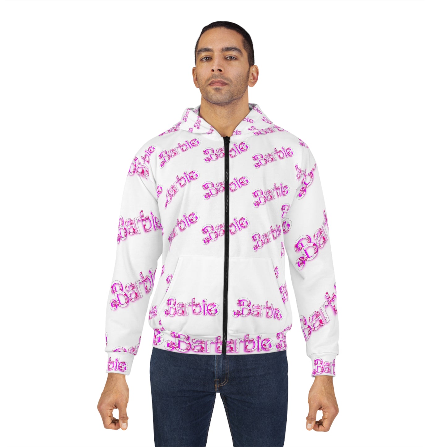 Barbie Unisex Zip Hoodie (AOP)