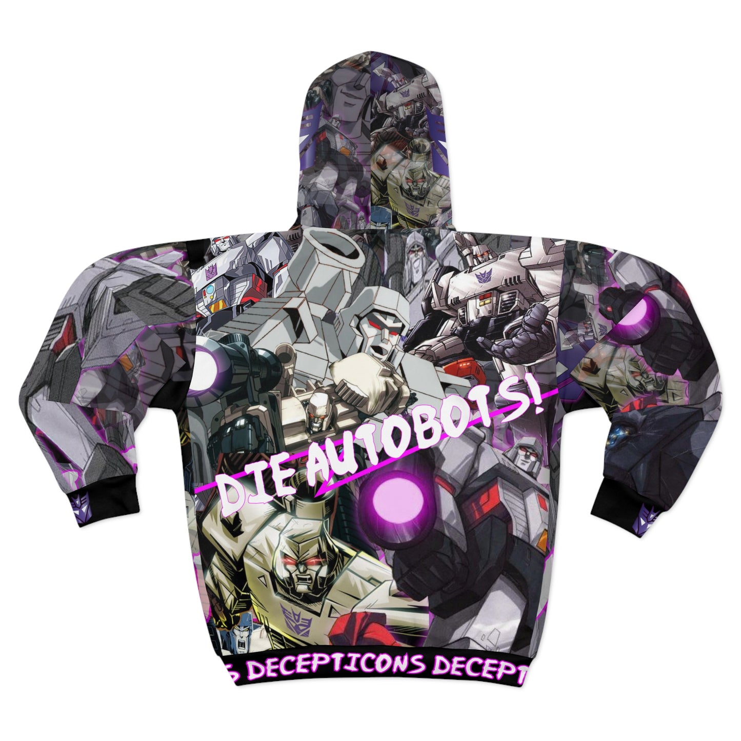 Hail Megs[ver2] Unisex Zip Hoodie (AOP)