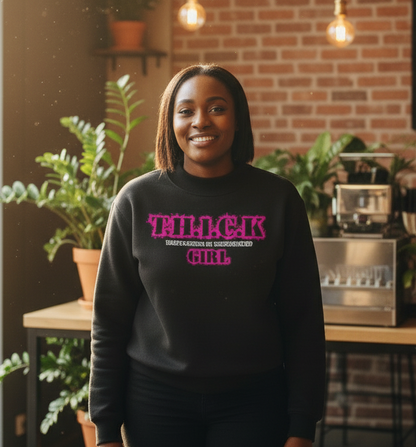 T.H.I.C.K Essential Fleece Mock-Neck Crew Sweatshirt