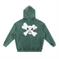 Skully Skull Snow Wash Hand-Frayed Heavyweight  Hoodie