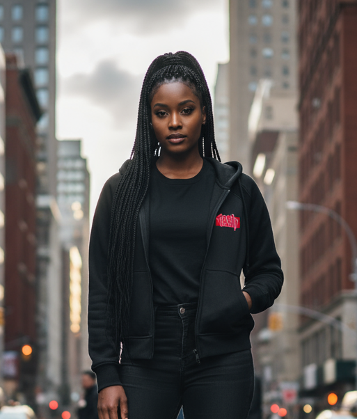 Tasty Af Cropped Zip-Through Hoodie