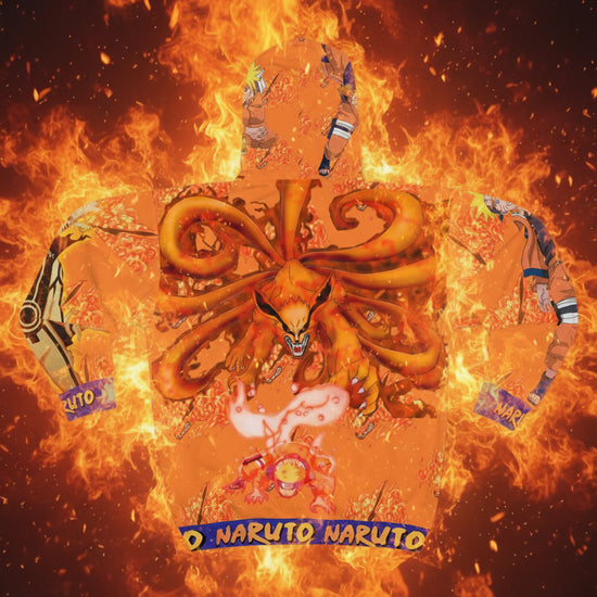 Naru[Orng] Unisex Zip Hoodie (AOP)