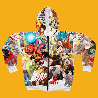 Anime Character Unisex Zip Hoodie - Naruto to Dbz Action
