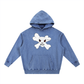 Skully Skull Snow Wash Hand-Frayed Heavyweight  Hoodie