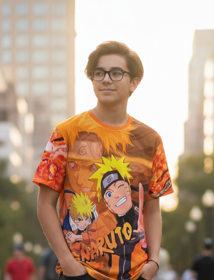 Naruto Unisex Graphic Tee - Bold Anime Style, Casual Wear, Gift for Fans, Unique Streetwear, Collector&
