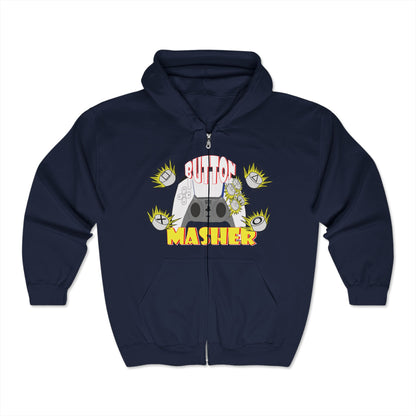 Button Masher Unisex Heavy Blend™ Full Zip Hooded Sweatshirt