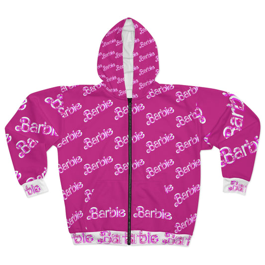 Barbie Unisex Zip Hoodie (AOP)