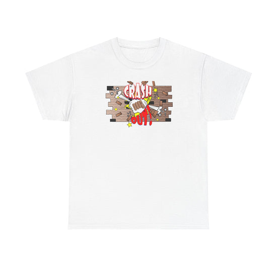 Crash Out Unisex Heavy Cotton Tee - Fun & Playful Graphic T-Shirt