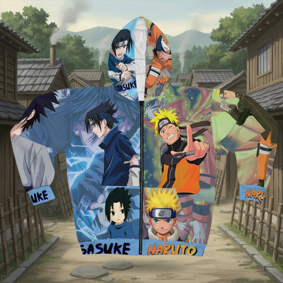 Naru/Sas Unisex Zip Hoodie (AOP)