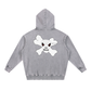 Skully Skull Snow Wash Hand-Frayed Heavyweight  Hoodie