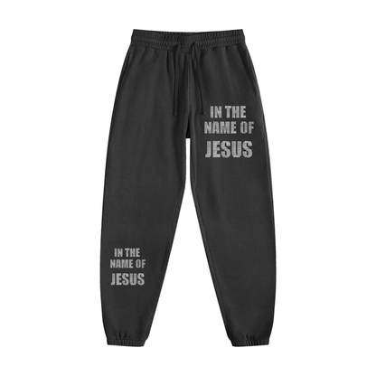 In the Name of JESUS Vintage Washed Cotton Sweatpants