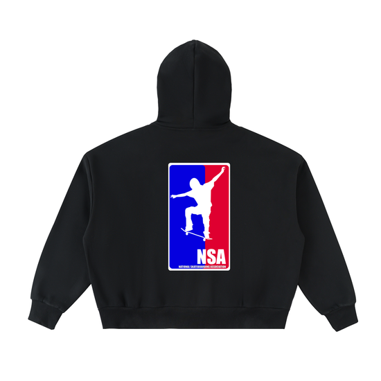 NSA Fleeced Full-Zip Boxy Hoodie