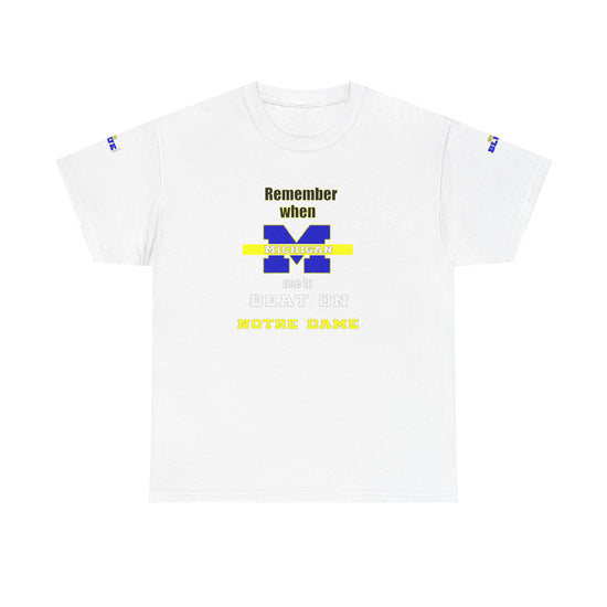 Michigan vs Norte Dame Unisex Tee - Football Rivalry Design