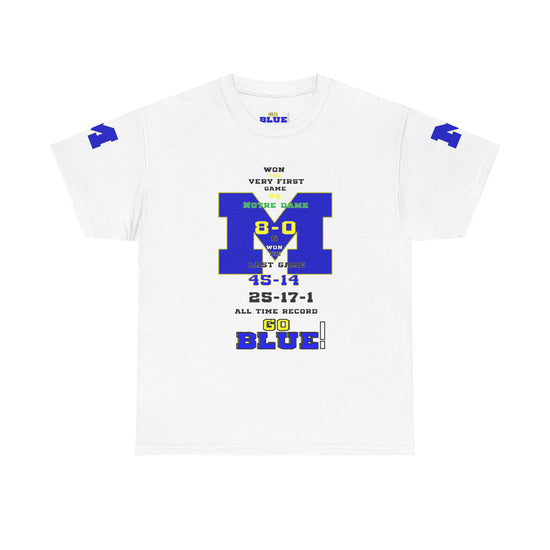 Michigan vs Notre Dame Unisex Heavy Cotton Tee, Game Day Shirt, Sports Fan Apparel, College Football T-Shirt, Go Blue Clothing, [...]