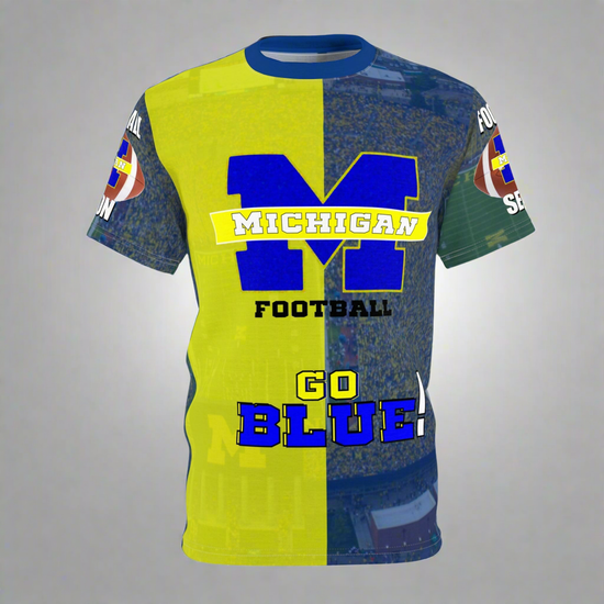Go Blue! T-shirt for Game Day, Casual Wear, School Spirit, Gifts for Students, Sports Events
