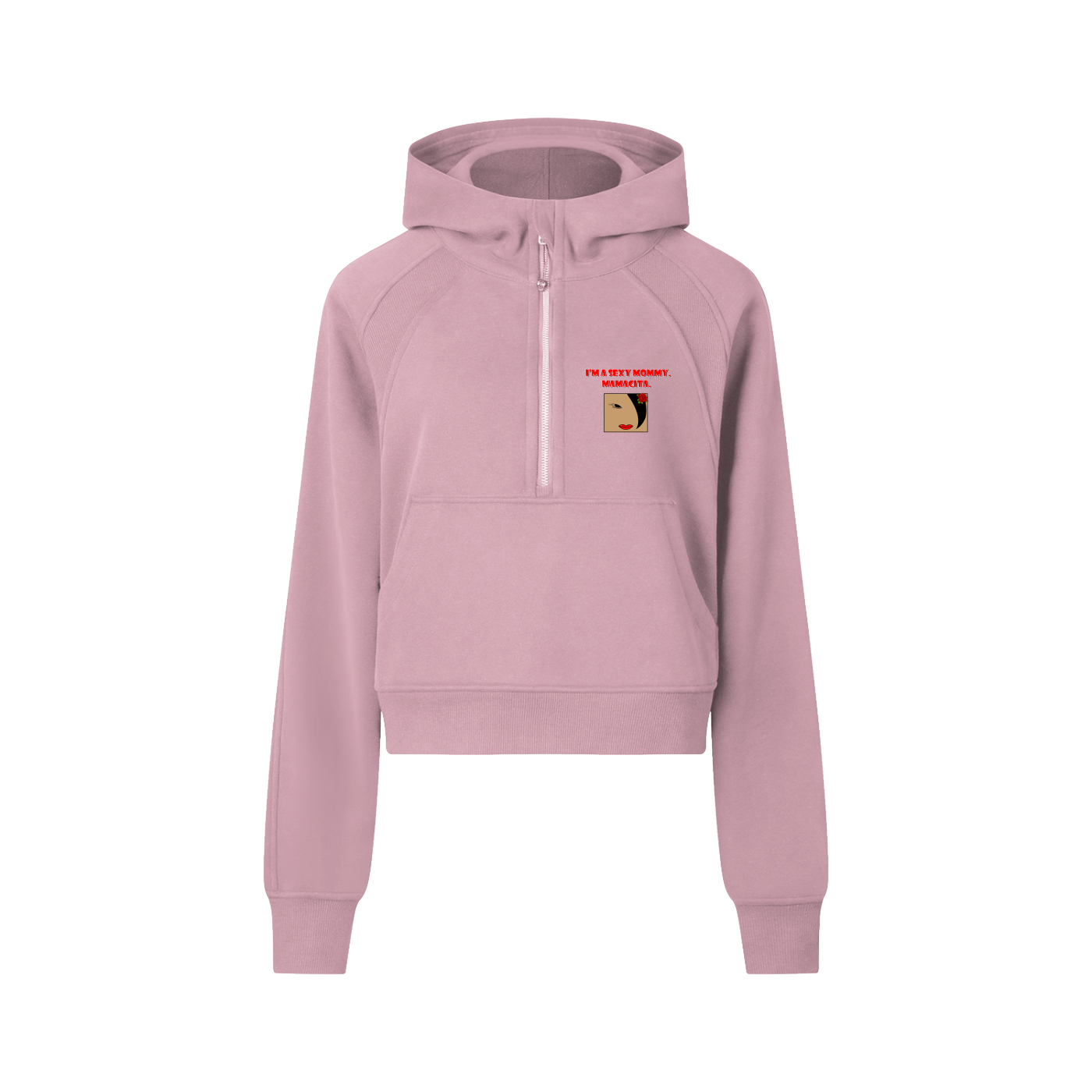 Sexy Mamma Mammacita Cropped Half-Zip Hoodie