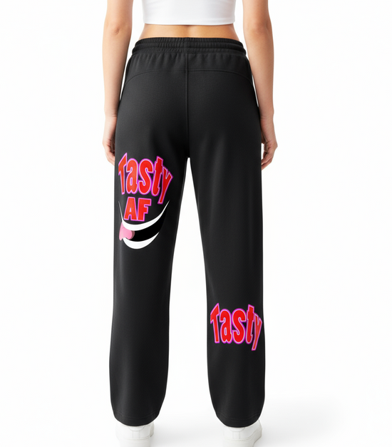 Tasty AF Essential Drawstring Straight-Leg Sweatpants