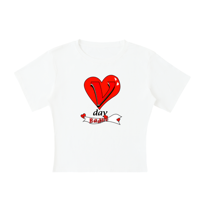 V Day Baddie Lightweight Cocoon Shape Short Sleeve Top