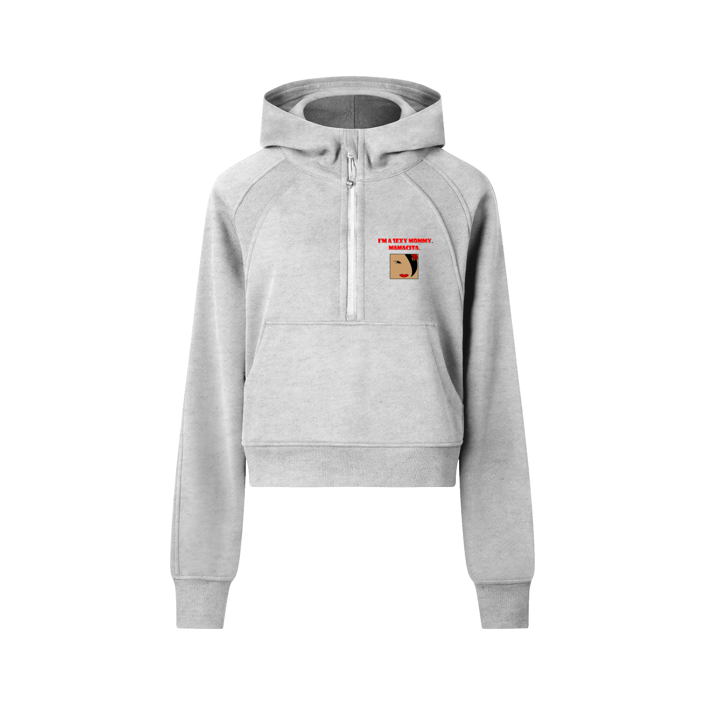Sexy Mamma Mammacita Cropped Half-Zip Hoodie