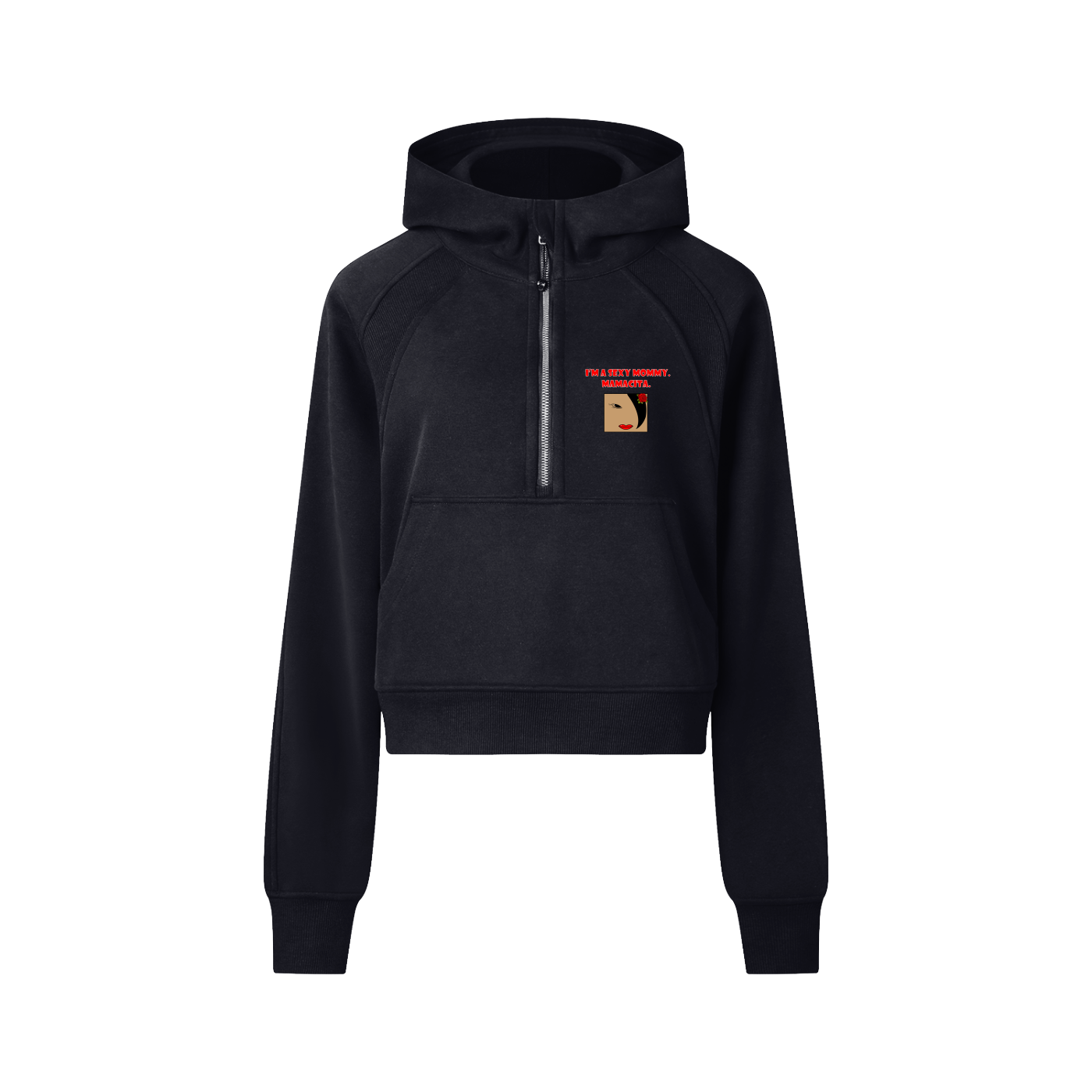 Sexy Mamma Mammacita Cropped Half-Zip Hoodie