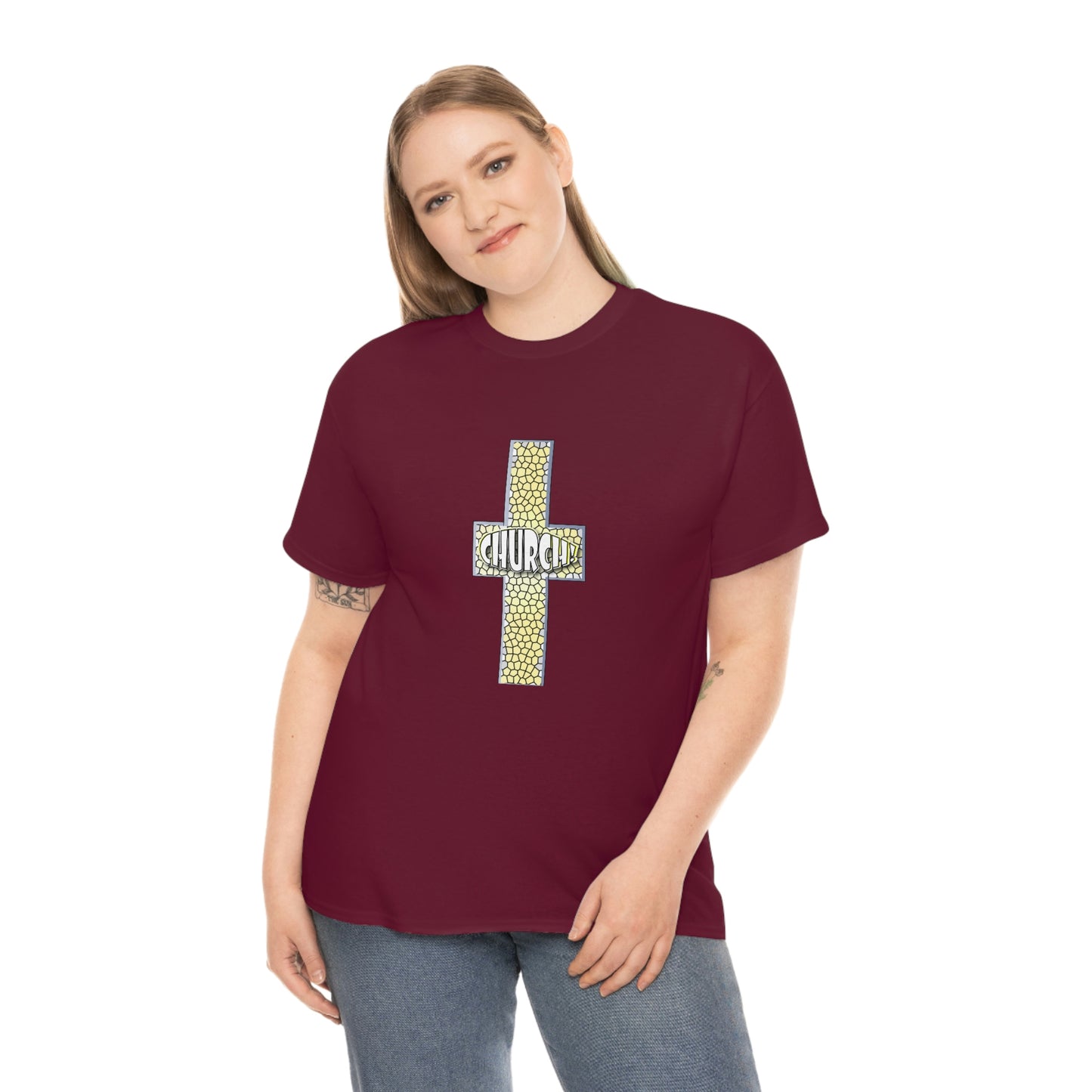 Church[cross] Unisex Heavy Cotton Tee