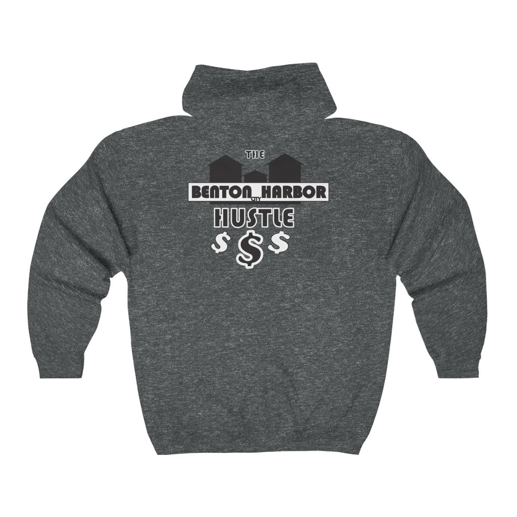 Benton harbor city hustleUnisex Heavy Blend™ Full Zip Hooded Sweatshirt